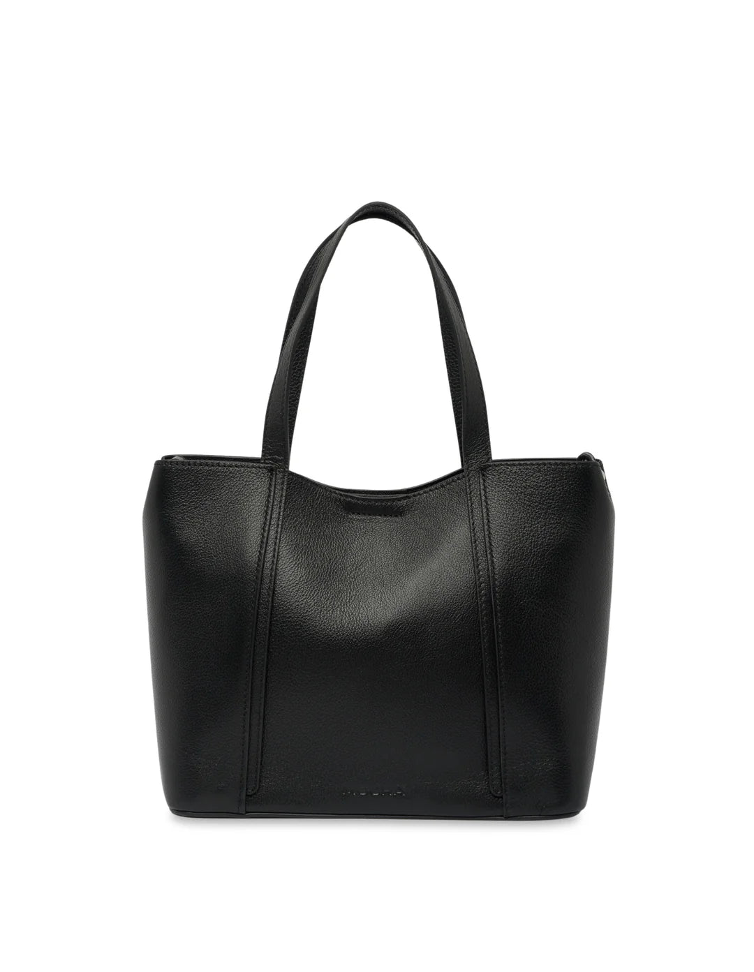 Valerie Leather Small Tote (Black)