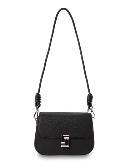 Sonya Leather Crossbody Bag (Black)