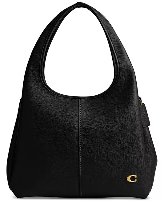 COACH Lana Polished Pebble Leather Medium Shoulder Bag