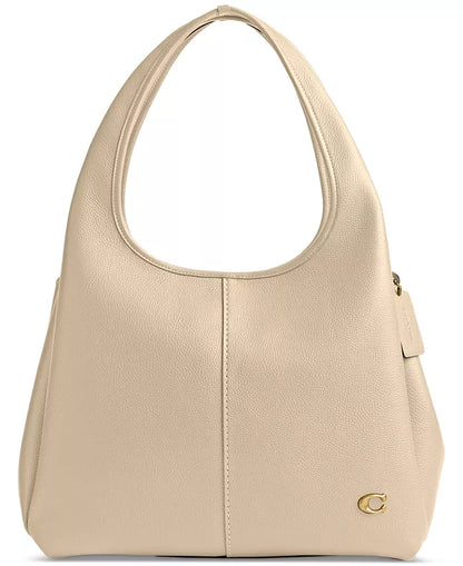 COACH Lana Polished Pebble Leather Medium Shoulder Bag