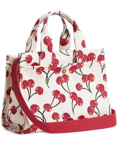 Coach Cherry-Print Canvas 26 Cargo Tote