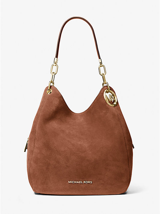 Lillie Large Suede Shoulder Bag