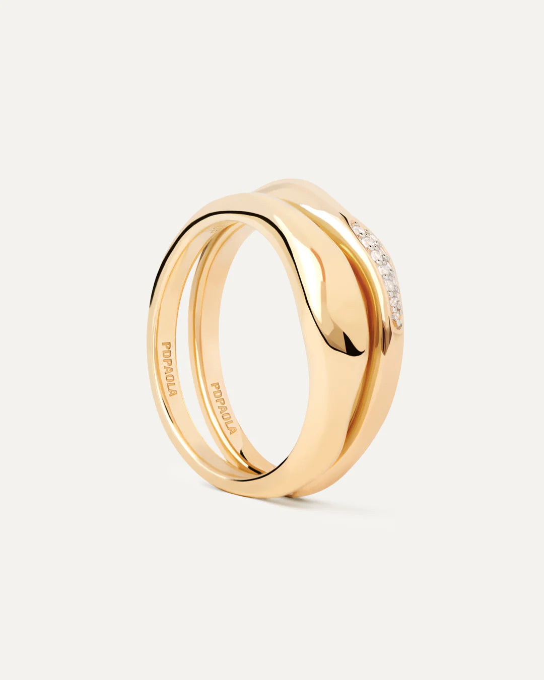 PDPAOLA Onda Ring Set - Gold