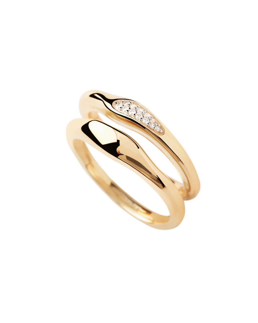 PDPAOLA Onda Ring Set - Gold