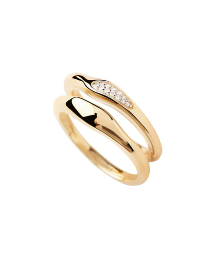 PDPAOLA Onda Ring Set - Gold