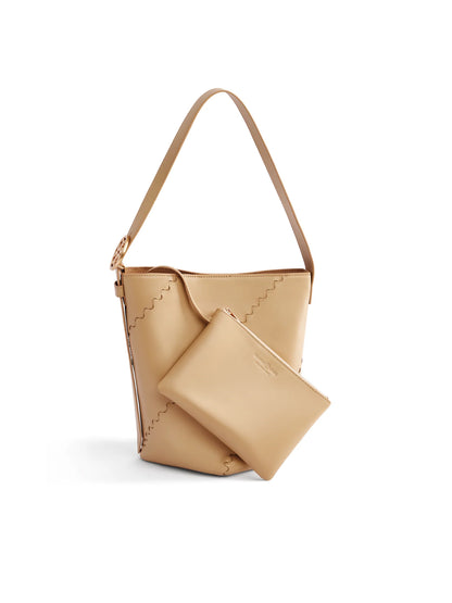 Mosaic Slouch Tote - Light Brown