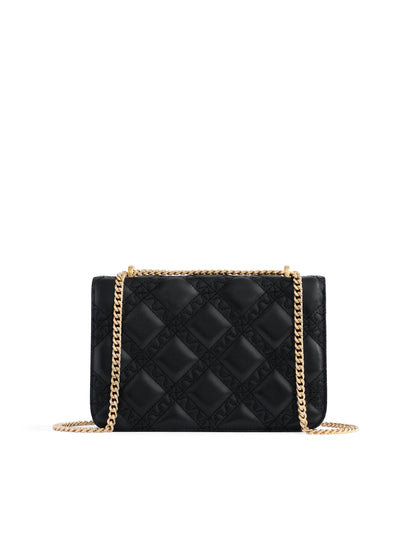 Mosaic Stitch Crossbody Bag - Black