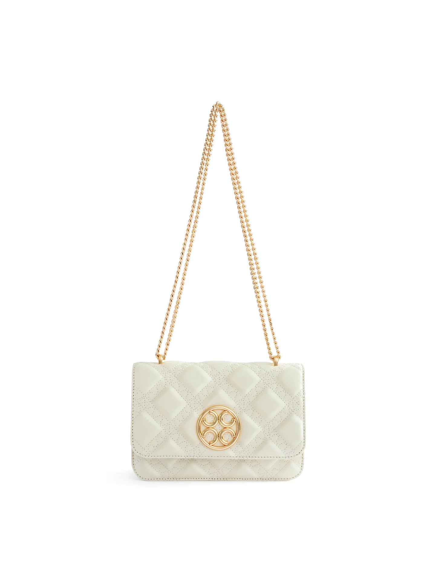 Mosaic Stitch Crossbody Bag - Pearl