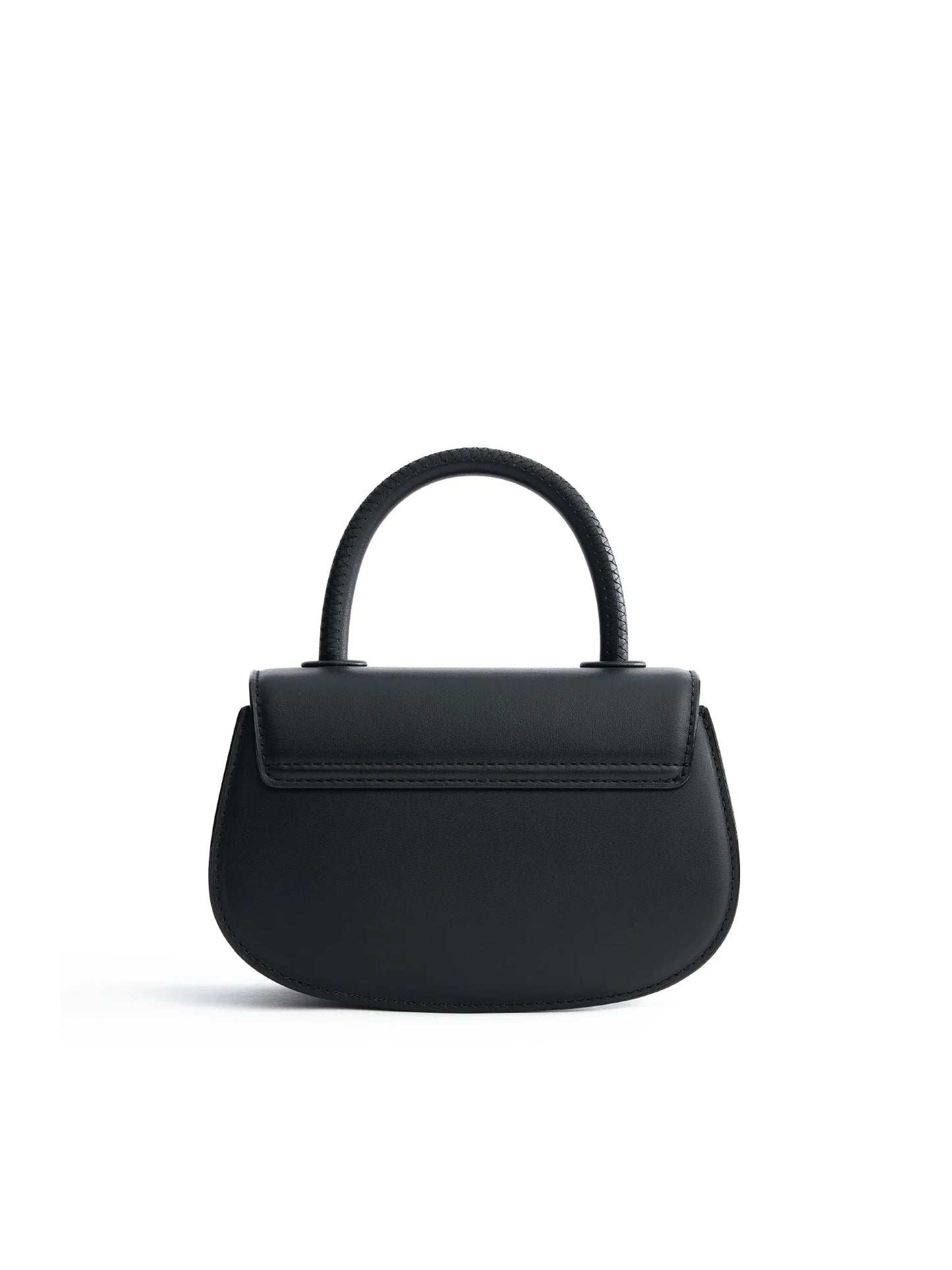 Signature Top Handle Saddle Bag - Black