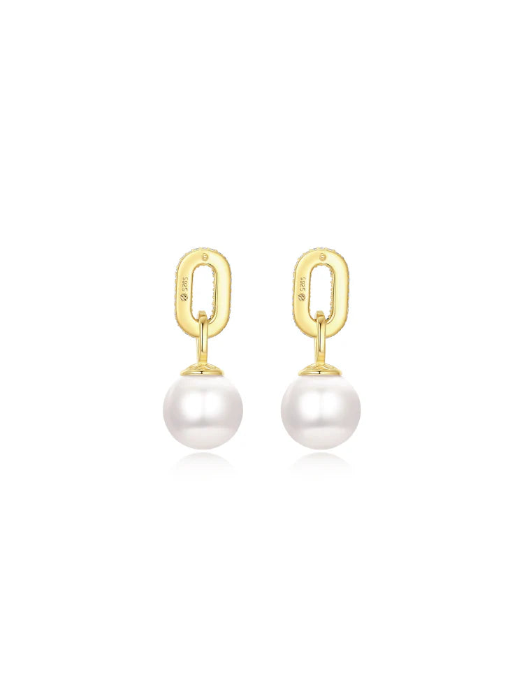 Pearlescent Link Earrings