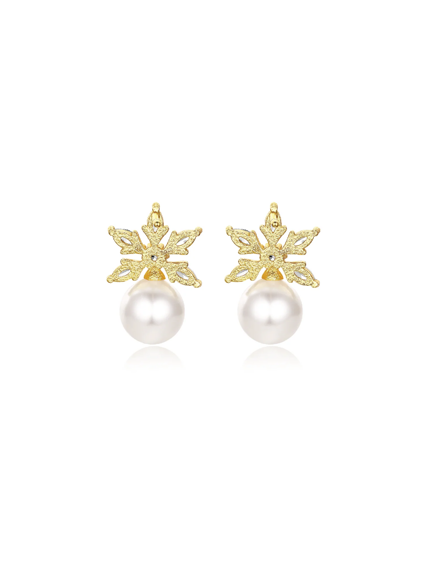 Pearly Snow Earrings