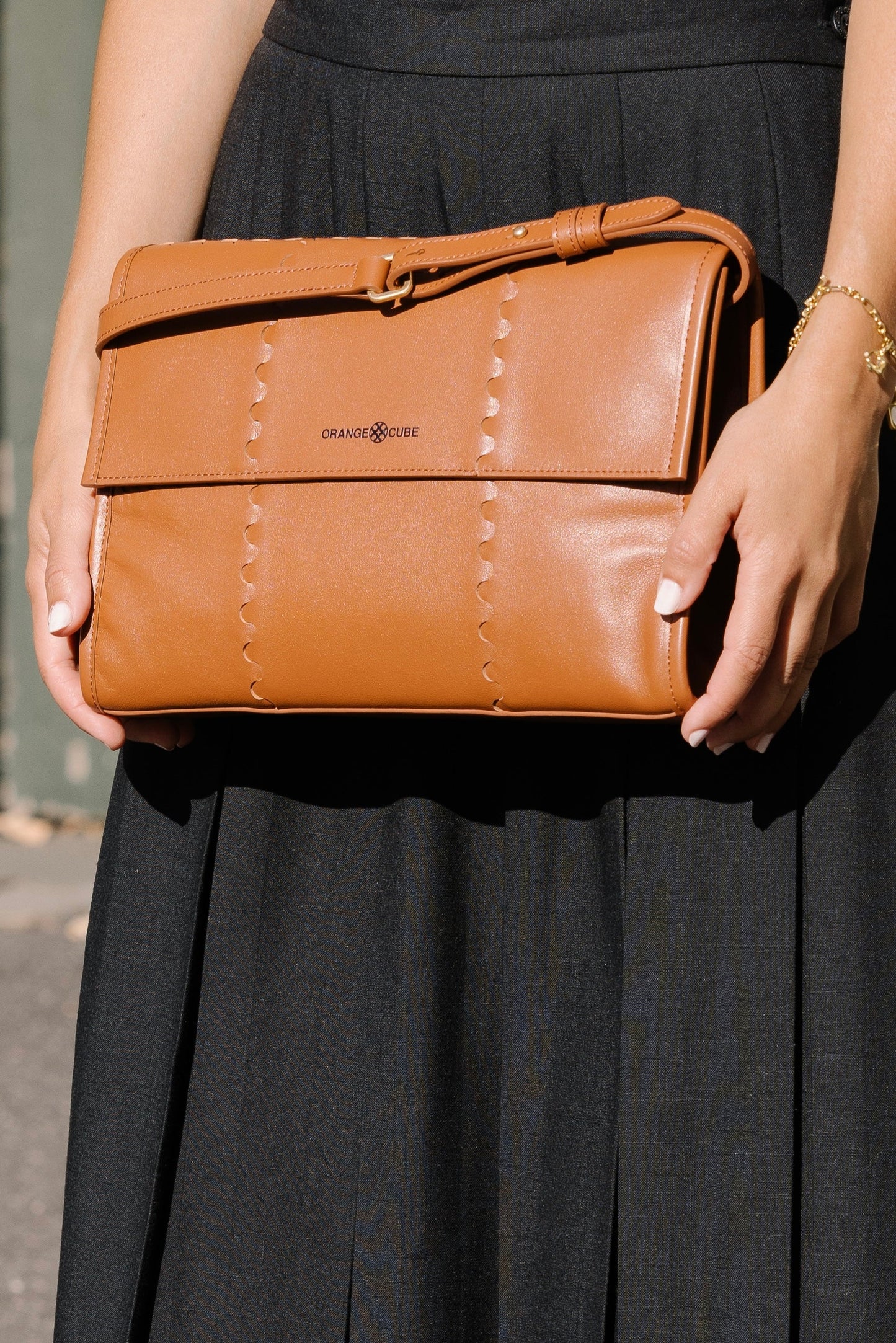 Mosaic Messenger Bag - Brown