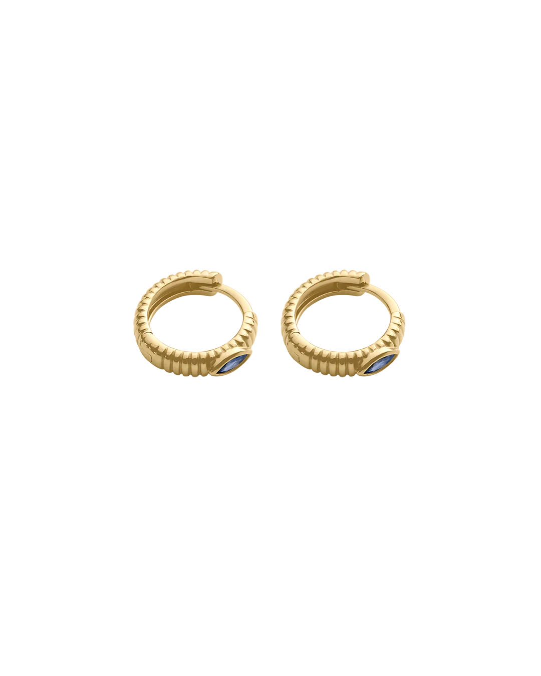 Kirstin Ash Ink Texture Hoops (18K Gold Plated) - Gold