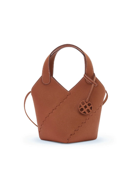 Modern Basket Bag - Brown