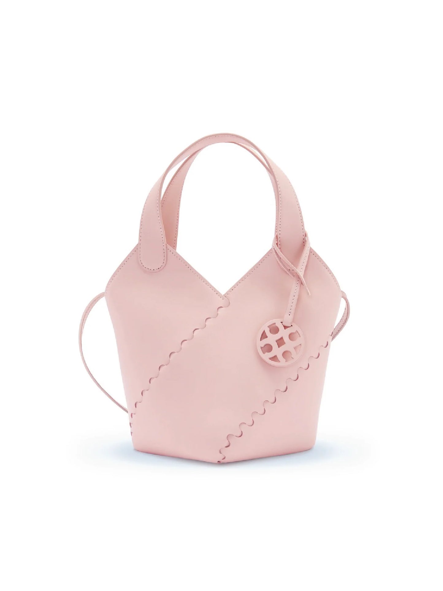 Modern Basket Bag - Light Pink