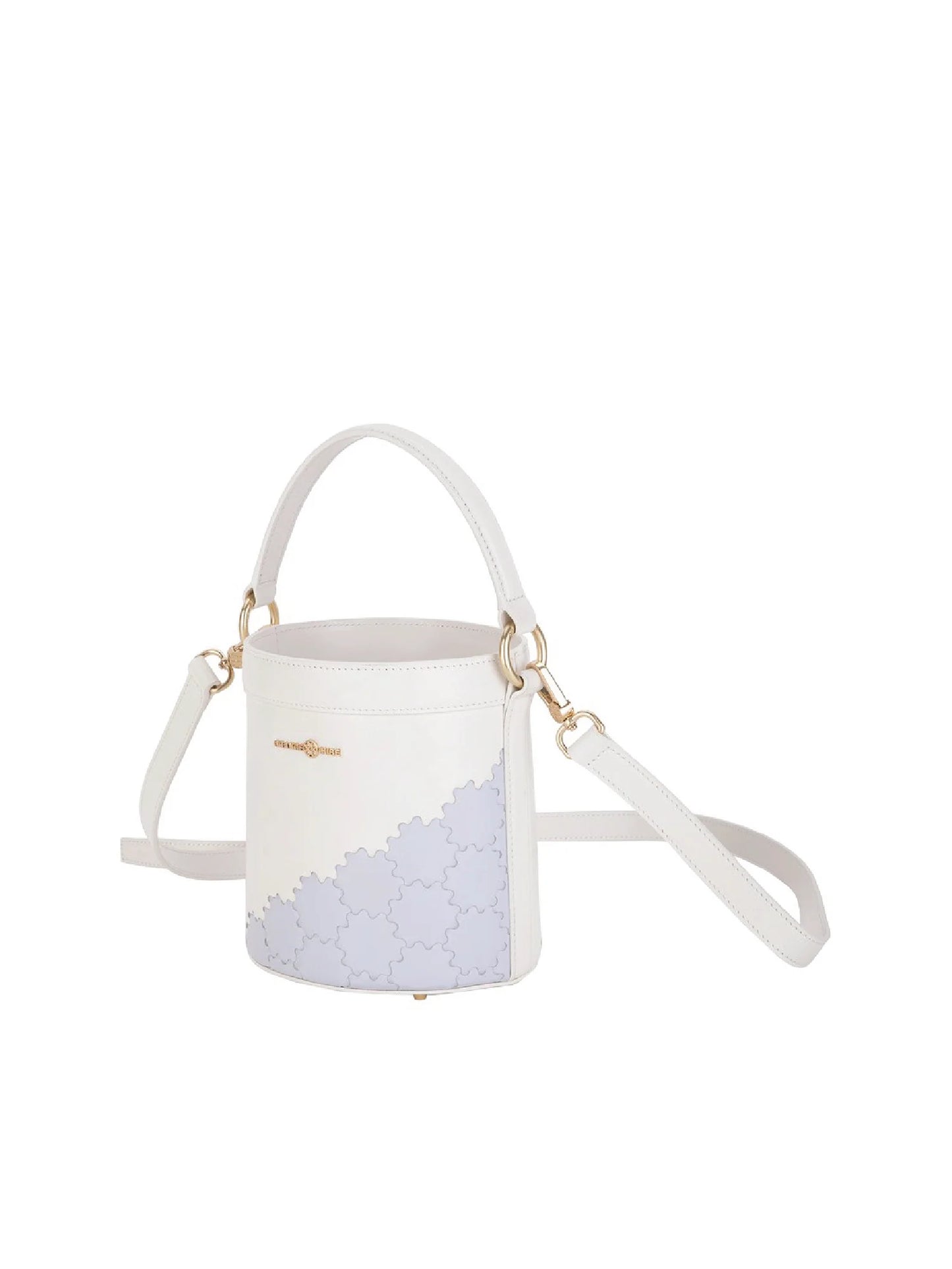 Quilted Impressions Bucket Bag - Lucent White/ Arctic Ice