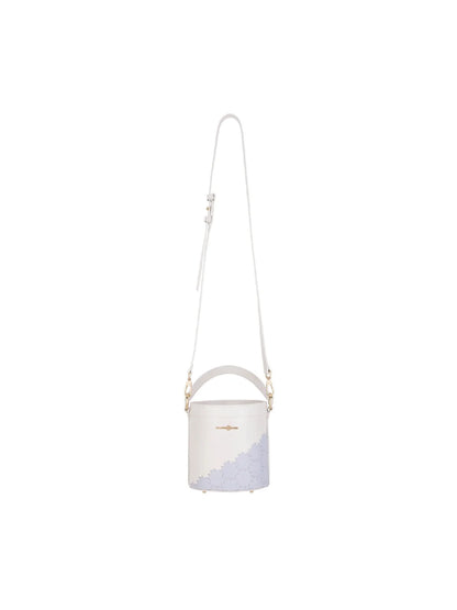 Quilted Impressions Bucket Bag - Lucent White/ Arctic Ice