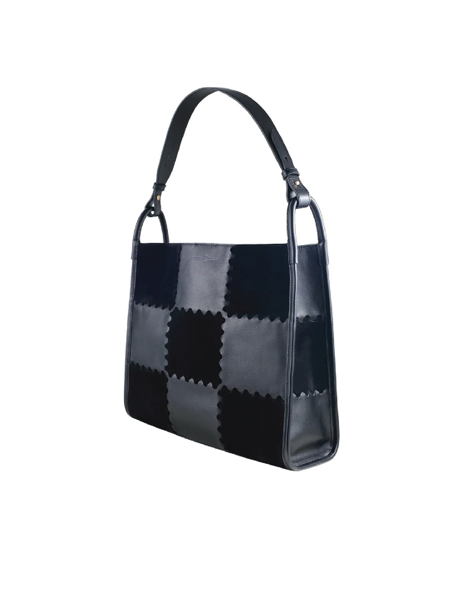 Square Stitch Tote Bag - Black