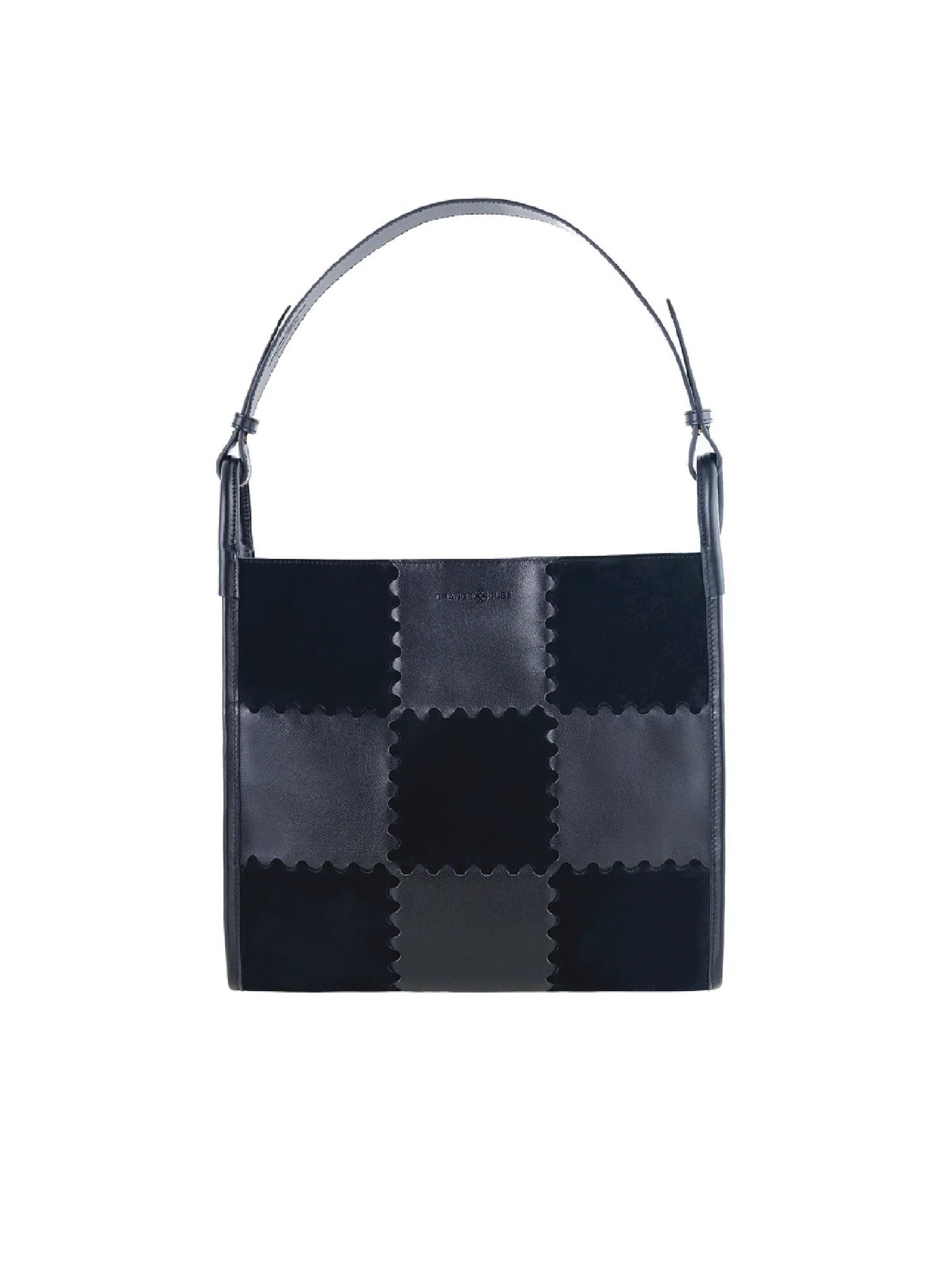 Square Stitch Tote Bag - Black