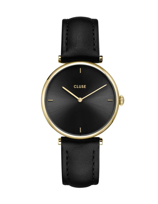 CLUSE Triomphe - Gold/Black Leather